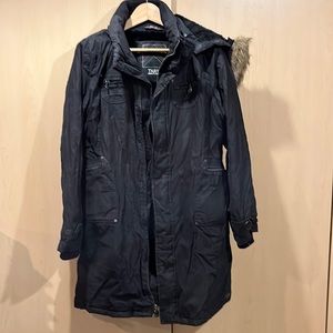 Gently used winter parka with detachable fur hood